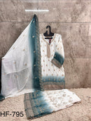 Hoor Tex 795 B Heavy Simmar Pading Shaded Sharara Suit
