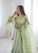 SSC 725 A Designer Heavy Viscose Weaving Zequard Anarkali Gown