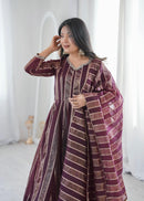 SSC 725 B Designer Heavy Viscose Weaving Zequard Anarkali Gown