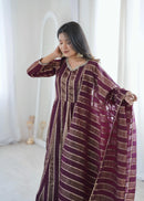 SSC 725 B Designer Heavy Viscose Weaving Zequard Anarkali Gown
