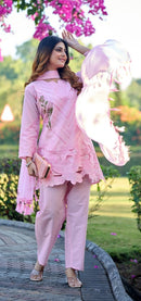 Aghajaan 1029 Cambric Cotton Embroidery Work Pakistani Suit
