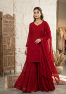 BE 456 B Georgette Sequence Embroidery Sharara Suit