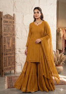BE 456 D Georgette Sequence Embroidery Sharara Suit
