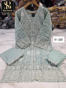 Bin Saeed IC 382 D Premium Fancy Fabric Handwork Pakistani suit