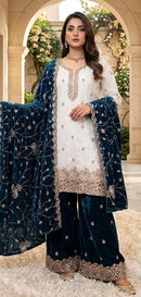 Hoor Tex Hf 763 B Designer Heavy Jimmy Choo Sharara Suit