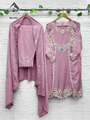 AL Qasr MA 326 D Designer Front Back Embroidery Cut Work Pakistani Suit