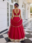 Alizeh 9016 Designer Crimson Silk Lehenga