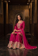Aurraa Designer 6103 Premium Chinon Silk Sharara Suit