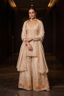 Aurraa Designer 6102 Premium Chinon Silk Sharara Suit