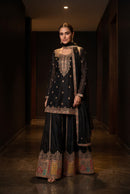 Aurraa Designer 6101 Premium Chinon Silk Sharara Suit