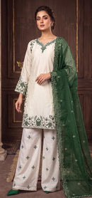 Hoor Tex HF 857 D Premium Roman Glass Silk Embroidered Pakistani Suit