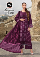 VS Fashion 2704 B Reyon Satin Havy Embroidery Work Pakistani Suit