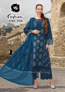 VS Fashion 2704 C Reyon Satin Havy Embroidery Work Pakistani Suit