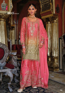 Eba 1933 Hevey Chinon Digital Printed Emboidery Work Sharara Suit