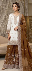 Hoor Tex HF 793 A Embroidered Heavy Crunchy Sharara Suit