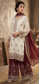 Hoor Tex HF 793 D Embroidered Heavy Crunchy Sharara Suit