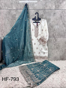Hoor Tex HF 793 B Embroidered Heavy Crunchy Sharara Suit