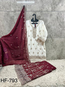 Hoor Tex HF 793 D Embroidered Heavy Crunchy Sharara Suit