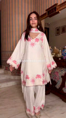Ad 235 A Designer Satin Rayon Embroidery Thread Work Kurti