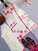 Ad 235 A Designer Satin Rayon Embroidery Thread Work Kurti