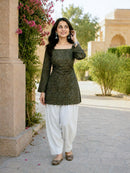 LW 9340 C Designer Cotton Bandhej Printed Kurti