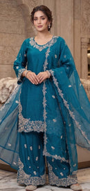 Hoor Tex 861 A Designer Roman Glass Silk Pakistani Suit