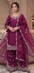 Hoor Tex 861 B Designer Roman Glass Silk Pakistani Suit