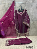 Hoor Tex 861 B Designer Roman Glass Silk Pakistani Suit