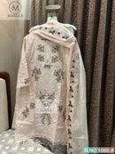 Maria.B 1092 A Chikankari Cotton Stitched Embroidery Work Pakistani Suit