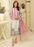 Deepsy Brand 1344 Pure Cotton Embroidery Work Pakistani Suit