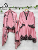 Al Qasr 665 B Heavy Chinon With Embroidery Work Pakistani Suit