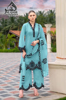 Al Qasr 665 D Heavy Chinon With Embroidery Work Pakistani Suit