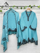 Al Qasr 665 D Heavy Chinon With Embroidery Work Pakistani Suit