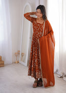 ZF 5024 Elegant Embroidered Sequence Designer Anarkali Gown