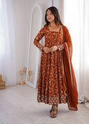 ZF 5024 Elegant Embroidered Sequence Designer Anarkali Gown