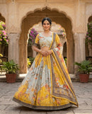 KA 5072 D Designer Digital Printed With  Embroidery Work  Lehenga