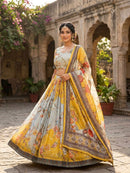 KA 5072 D Designer Digital Printed With  Embroidery Work  Lehenga