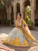 KA 5072 D Designer Digital Printed With  Embroidery Work  Lehenga