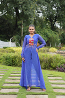 KA 1123 Faux Georgette Leheriya Print Work Kurti