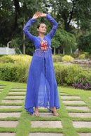 KA 1123 Faux Georgette Leheriya Print Work Kurti
