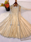 SRK 5355 Designer Real Mirror Work Lace Border Gown