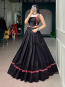 NNK 1763 Designer Pure Cotton Fabric Mirror Work Lehenga