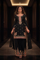 Aurraa Designer 7101 A Premium Chinon Work Sharara Suit