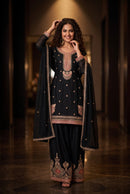 Aurraa Designer 7101 A Premium Chinon Work Sharara Suit