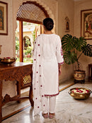 Zarivaah 5180 Reyon Cotton  Embroidery Thread Work Suit