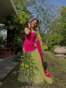 SRK 5344 B Fendy Silk Real Mirror Work Festive Wear Lehenga