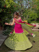 SRK 5344 B Fendy Silk Real Mirror Work Festive Wear Lehenga