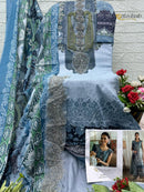 Alzohaib Az 1536 Pure Cotton Patch Work Pakistani Suit