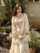 AL 0017  Premuim Designer Real Mirror Work Embroidery Sharara Suit