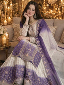 PD 1153 A Heavy Dual Tone Peding Georgette Embroidery Work Sharara Suit